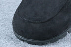 Prada Triangle Logo-Plaque Shearling Backless Loafer