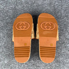 Gucci GG Cattern Canvas Slide Sandals