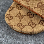 Gucci GG Cattern Canvas Slide Sandals