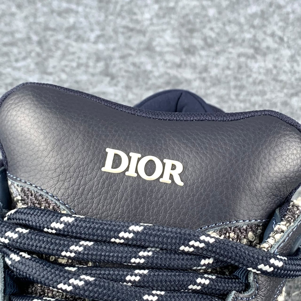 Dior B9S Skater Sneakers 'Dark Navy Tweed'
