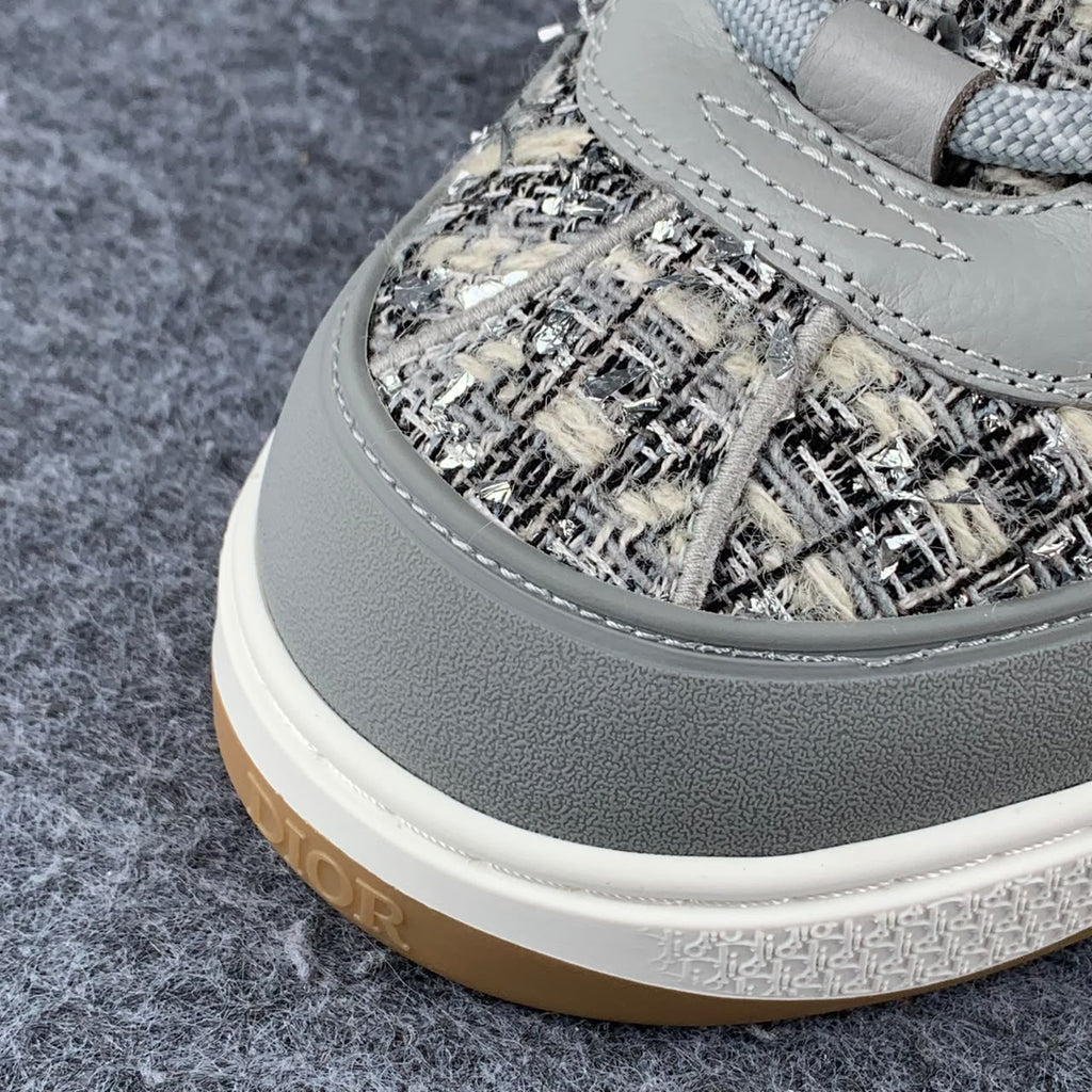 Dior B9S Skater Sneakers 'Grey Tweed Suede'