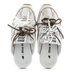 X NEW BALANCE Calfskin 530 SL Slip-On Sneaker Mules White