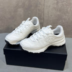 CHANEL 26S RUNNER CC LOGO SNEAKERS IN WHITE CALFSKIN